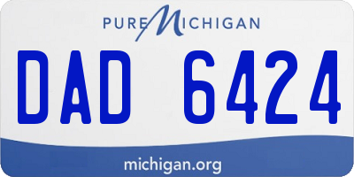 MI license plate DAD6424