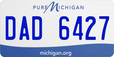 MI license plate DAD6427