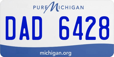 MI license plate DAD6428