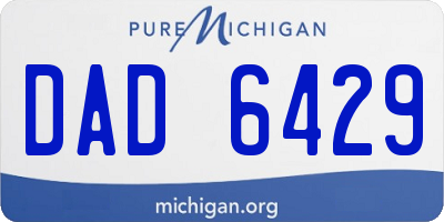 MI license plate DAD6429