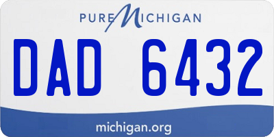 MI license plate DAD6432