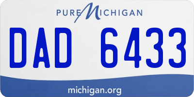 MI license plate DAD6433