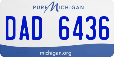 MI license plate DAD6436