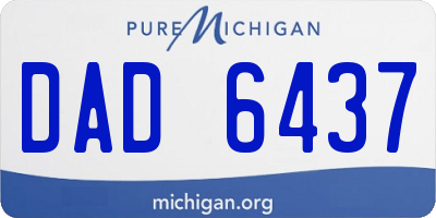 MI license plate DAD6437