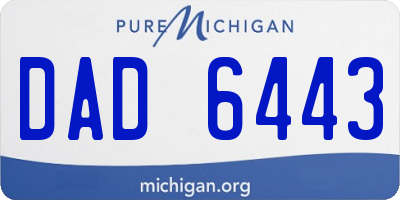 MI license plate DAD6443