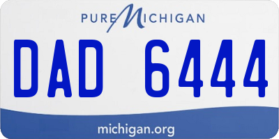 MI license plate DAD6444