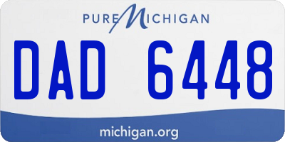 MI license plate DAD6448