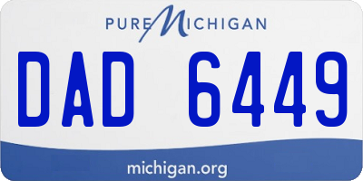MI license plate DAD6449