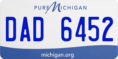 MI license plate DAD6452