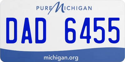 MI license plate DAD6455