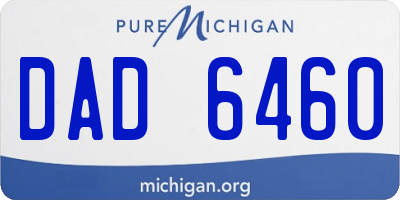 MI license plate DAD6460