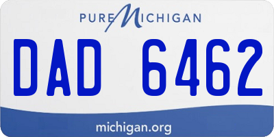 MI license plate DAD6462