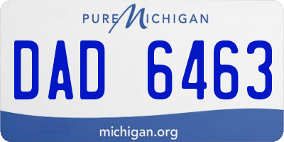 MI license plate DAD6463