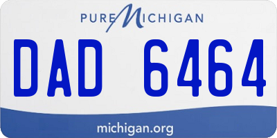 MI license plate DAD6464