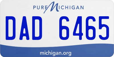 MI license plate DAD6465