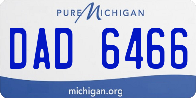 MI license plate DAD6466