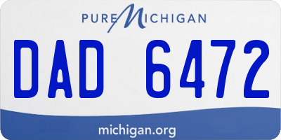 MI license plate DAD6472
