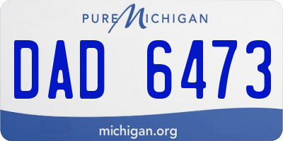 MI license plate DAD6473