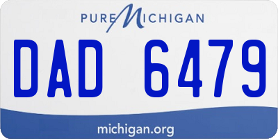MI license plate DAD6479