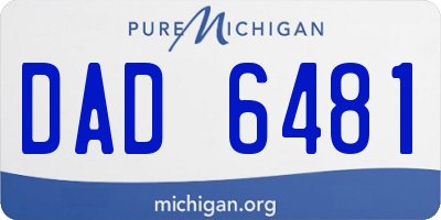 MI license plate DAD6481