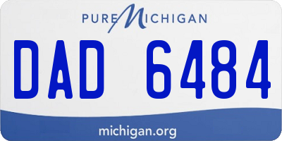 MI license plate DAD6484