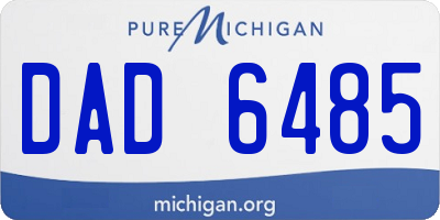 MI license plate DAD6485