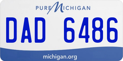 MI license plate DAD6486
