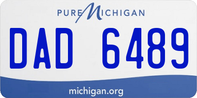MI license plate DAD6489