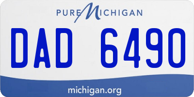 MI license plate DAD6490