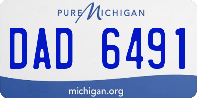MI license plate DAD6491