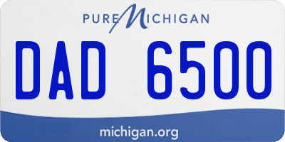 MI license plate DAD6500