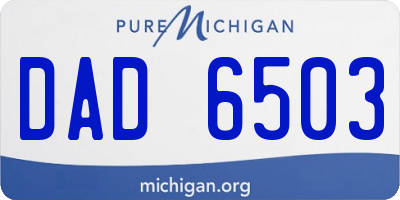 MI license plate DAD6503