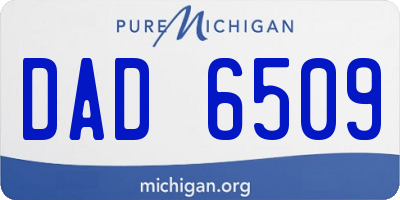 MI license plate DAD6509