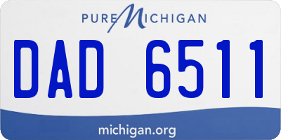 MI license plate DAD6511
