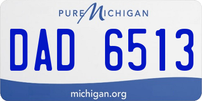 MI license plate DAD6513
