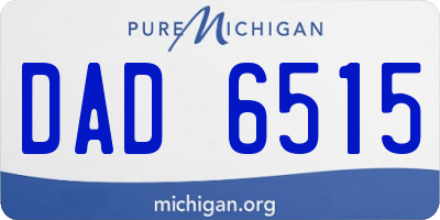 MI license plate DAD6515