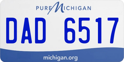 MI license plate DAD6517
