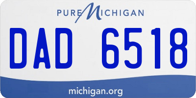 MI license plate DAD6518