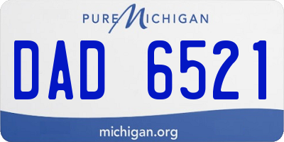 MI license plate DAD6521