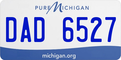 MI license plate DAD6527