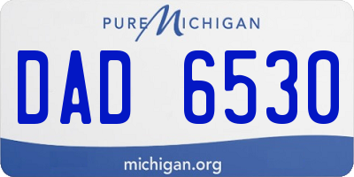 MI license plate DAD6530