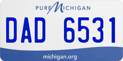 MI license plate DAD6531