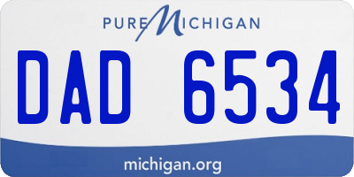 MI license plate DAD6534