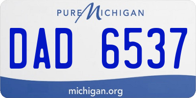 MI license plate DAD6537