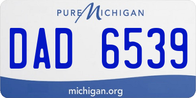 MI license plate DAD6539