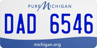 MI license plate DAD6546