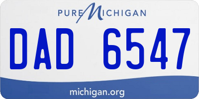 MI license plate DAD6547