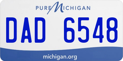 MI license plate DAD6548