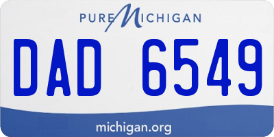 MI license plate DAD6549