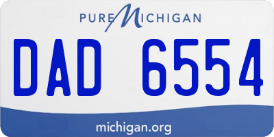 MI license plate DAD6554
